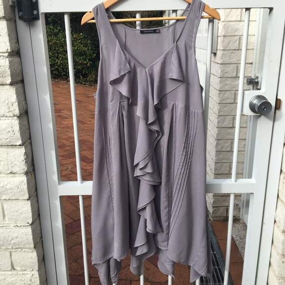Portmans Grey Frilled Tunic Size 14 - Picture 3 of 14